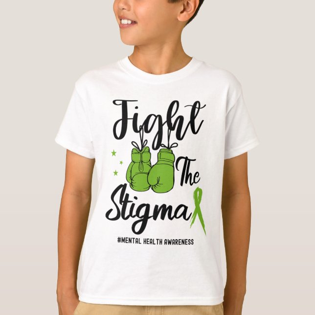 Camiseta A Sensibilização Para A Saúde Mental Do Estigma Po (Frente)