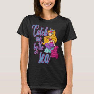 Camiseta A sereia branca faz ondas de mar para fãs de Serei