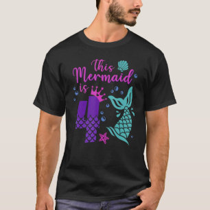 Camiseta A Sereia De Aniversário De 4 Anos É O Meu Quarto D