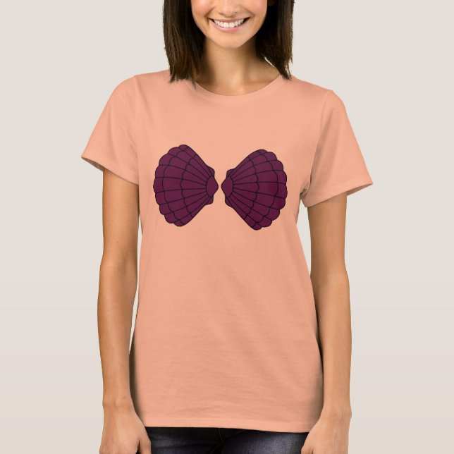 Camiseta A sereia descasca o roxo (Frente)