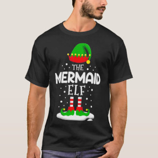 Camiseta A Sereia Elf Família de Natal Correspondendo Figur