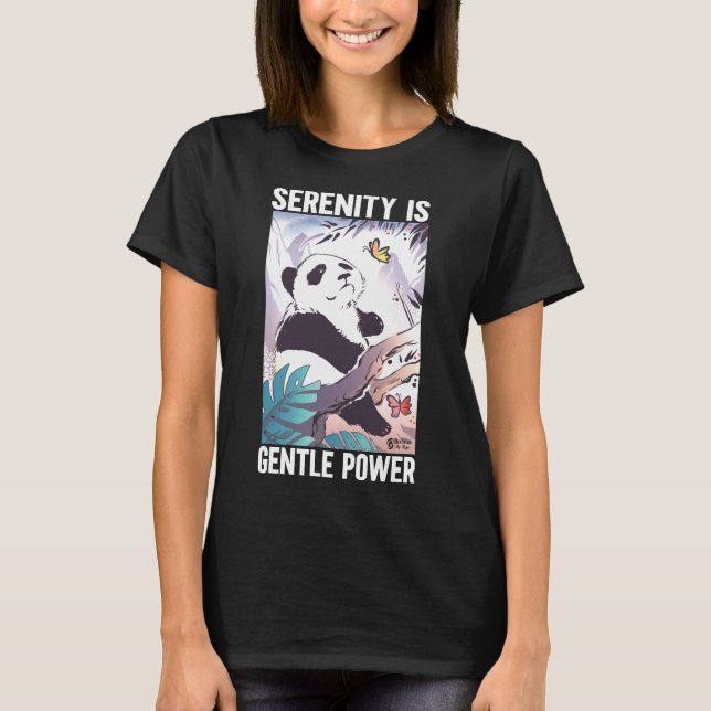 Camiseta A Serenidade É Um Poder Suave Preto (Frente)