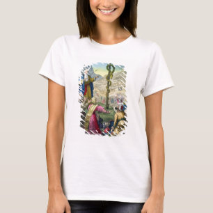 Camiseta A serpente de bronze, de uma bíblia impressa por