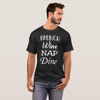 Camiseta A sesta do vinho da refeição matinal janta o humor