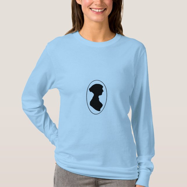 Camiseta A silhueta de Jane Austen (Frente)
