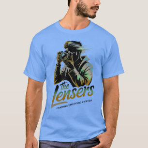 Camiseta A Silhueta do Fotógrafo Lensers Enquadrando Emoç