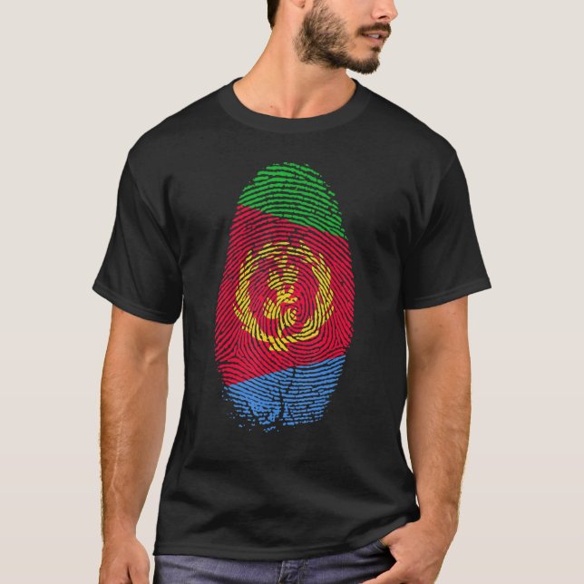 Camiseta A Sinalizador Eritreia Está No Meu Adn Para O Erit (Frente)