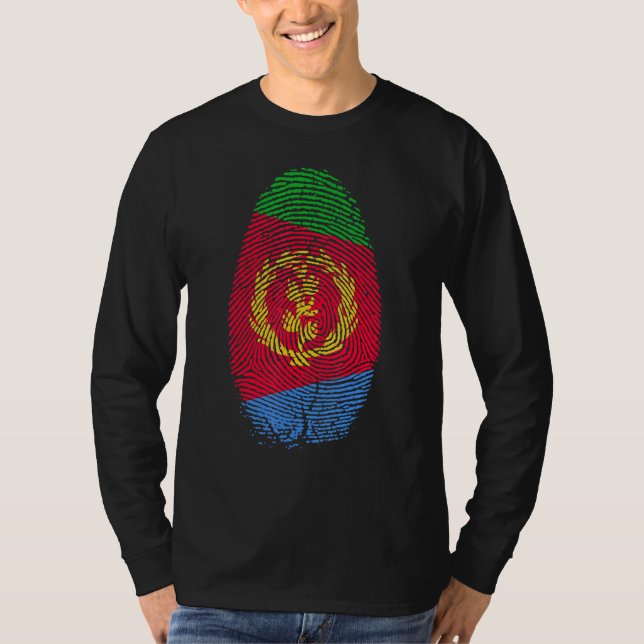 Camiseta A Sinalizador Eritreia Está No Meu Adn Para O Erit (Frente)
