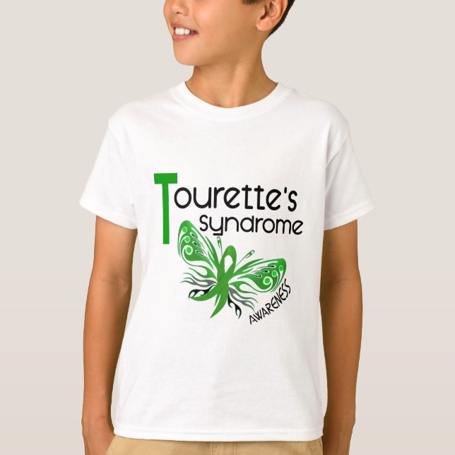 Camiseta A síndrome de Tourette da borboleta 3,1 (Frente)