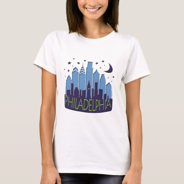 Camiseta A skyline de Philly mega esfria (Frente)