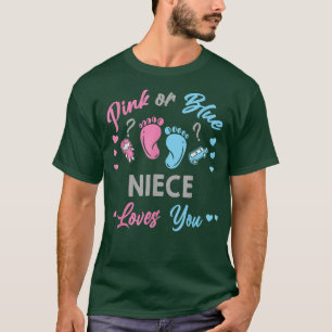 Camiseta A sobrinha cor-de-rosa ou azul ama o gênero Reveal