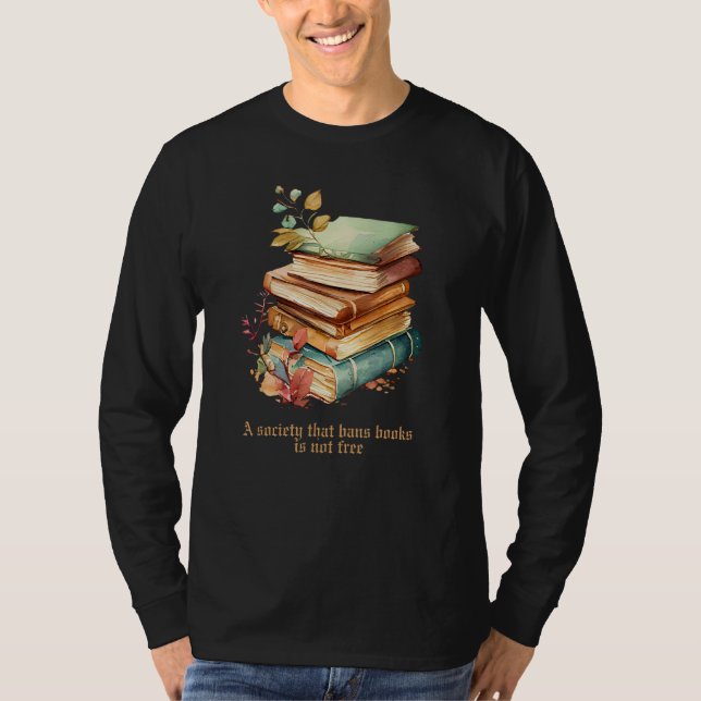 Camiseta A society that bans books is not free, I'm With Th (Frente)