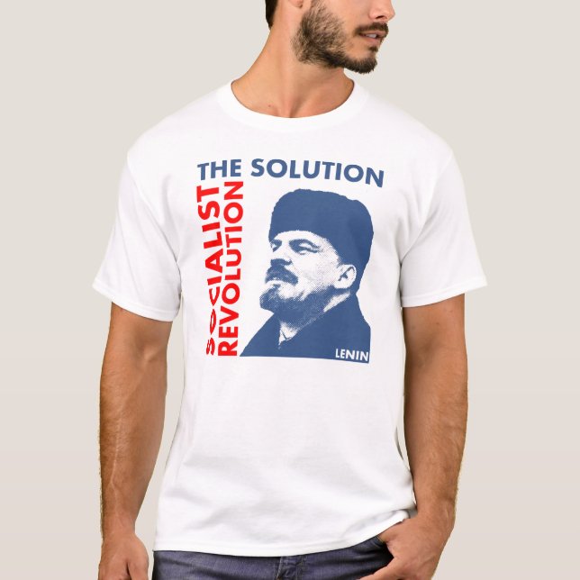 Camiseta A solução: Revolução socialista (Frente)