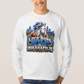Camiseta A Sorte Corre Solta no Fã de Futebol de Indianapol