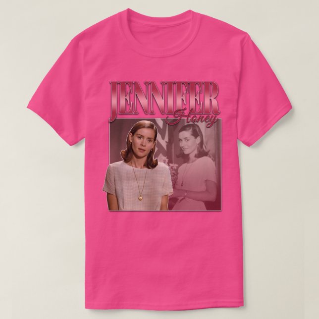 Camiseta A Srta. Jennifer Honey dos anos 90 inspirou a Home (Frente do Design)