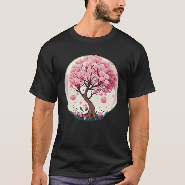 Camiseta A Stunning and Unique Cherry Blossom Tree in a Glo (Frente)