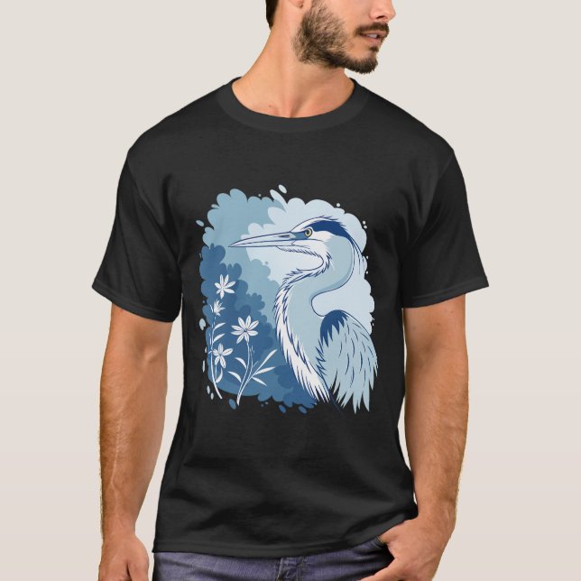Camiseta A Stunning Blue Heron Portrait (Frente)