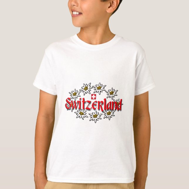 Camiseta A suiça Edelweiss caçoa o T (Frente)