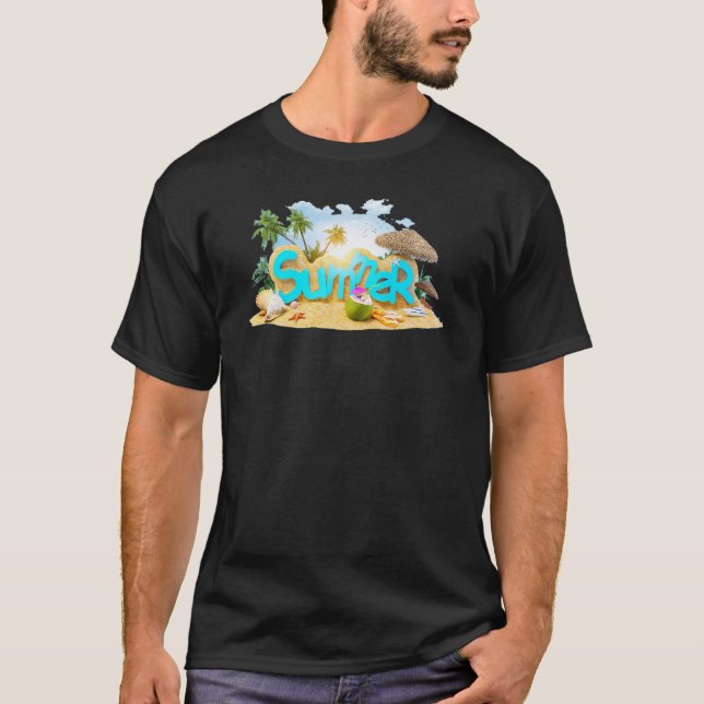 Camiseta A summer T-shirt for those who enjoy summer outdoo (Frente)