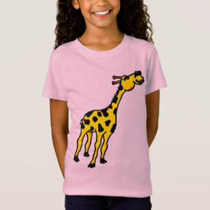Camiseta a T-camisa cabida girafa da menina
