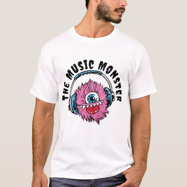 Camiseta A t-shirt do Monstro da Música (Frente)