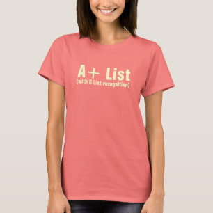 Camiseta A+ T-shirt do pescoço de grupo das senhoras da