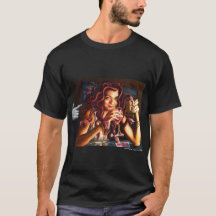 A T-shirt dos Homens Fantasia Ela tem a aparência