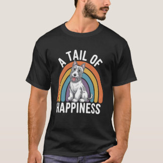 Camiseta A Tail of Happiness Scottish Terrier Dog Retro Rai