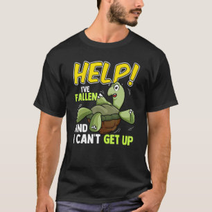 Camiseta A tartaruga caiu na casca não consegue levantar a 