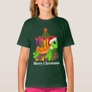 Camiseta A tartaruga de mar do feriado do Natal adiciona a