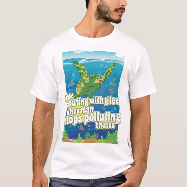 Camiseta A Tartaruga diz... "Vou Gritar Em Glee" (Frente)