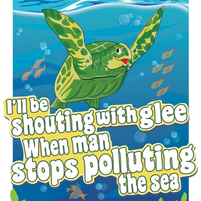 Camiseta A Tartaruga diz... "Vou Gritar Em Glee" (Criador carregado)