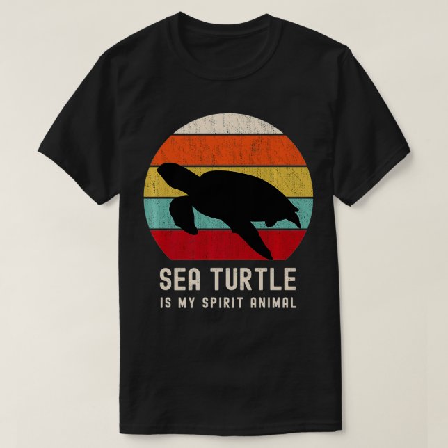 Camiseta A Tartaruga do Mar é a minha espírita, a tartaruga (Frente do Design)