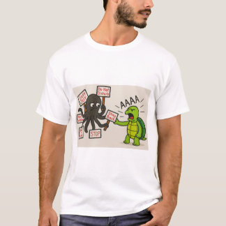 Camiseta A tartaruga zangada e o polvo inocente
