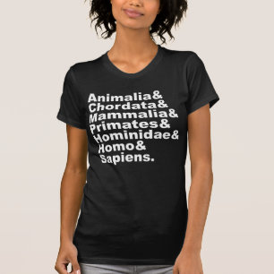 Camiseta A Taxonomia do Homem   Reino até Espécie