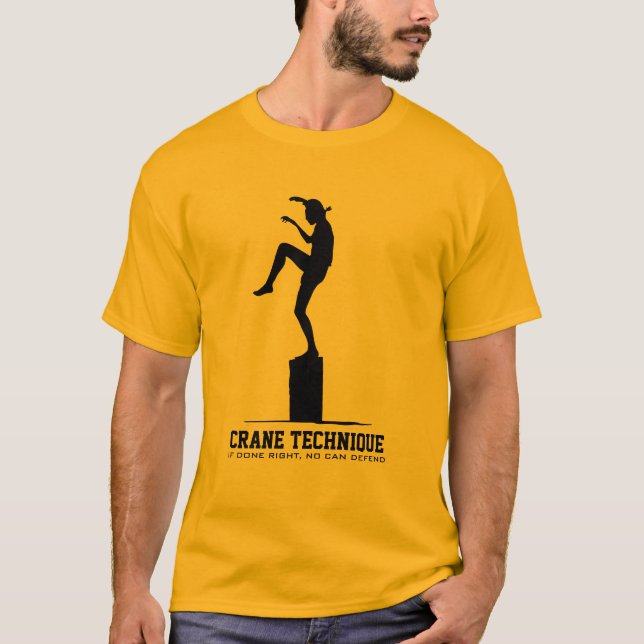 Camiseta A técnica do guindaste - se feita certo, nenhuma (Frente)