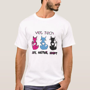 Camiseta A tecnologia do veterinário SPAY NEUTRO ADOTA o