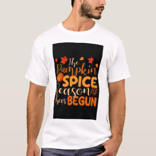 Camiseta A Temporada do Pumpkin Spice Começou Tipografia de