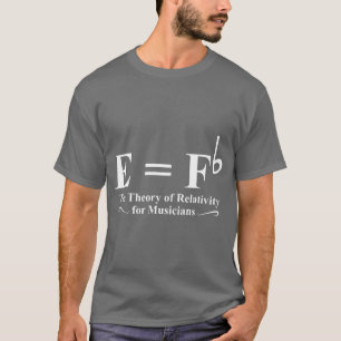 Camiseta a teoria da relatividade dos músicos frita