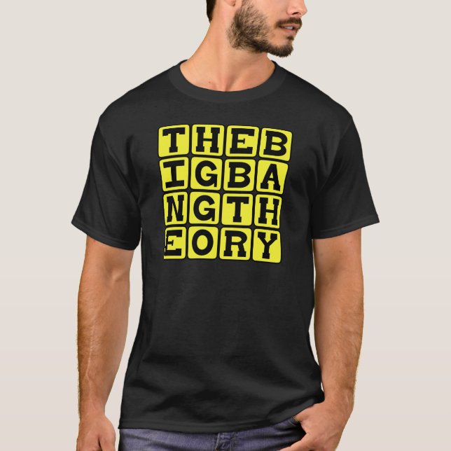 Camiseta A teoria de Big Bang, conceito da física (Frente)