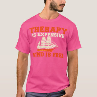 Camiseta A Terapia É Cara O Vento É Grátis Capitão do Barco
