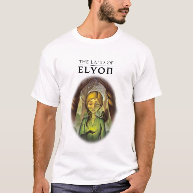 Camiseta A terra de Elyon | a partilha escura das colinas (Frente)
