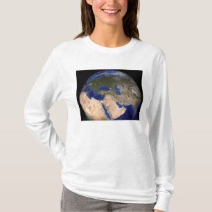 Camiseta A terra de mármore azul 2 da próxima geração