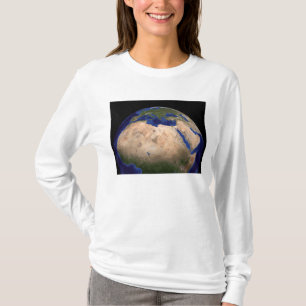 Camiseta A terra de mármore azul 3 da próxima geração