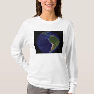 Camiseta A terra de mármore azul 8 da próxima geração