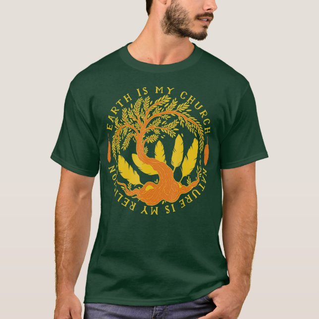 Camiseta A Terra É Minha Natureza De Igreja É Minha Religiã (Frente)