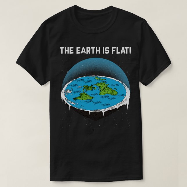 Camiseta A Terra é plana 4 (Frente do Design)