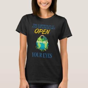 Camiseta A Terra É Plana, Abram Seus Olhos, Humor Sarcástic