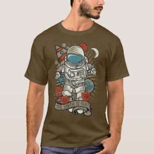 Camiseta A Terra É Um Espaço Astronauta Plana