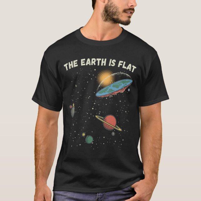 Camiseta A Terra É Uma Teoria Humorosa Flagrante (Frente)